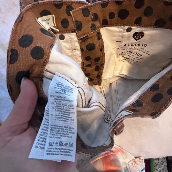 Madewell Brown Polka Dot Women's Jeans size 26 - Picture 4 of 4